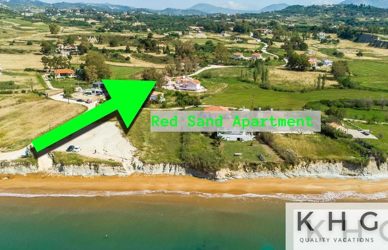 Red Sand Apartment 1 Min From Megas Lakos Beach! Lixouri